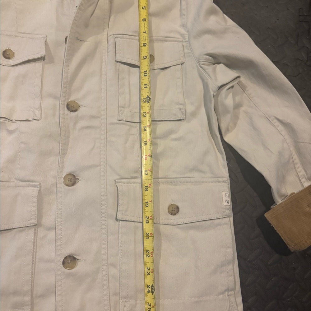 NWOT Vineyard Vines Off-White and Brown Barn Jacket with corduroy collar. - Picture 10 of 10
